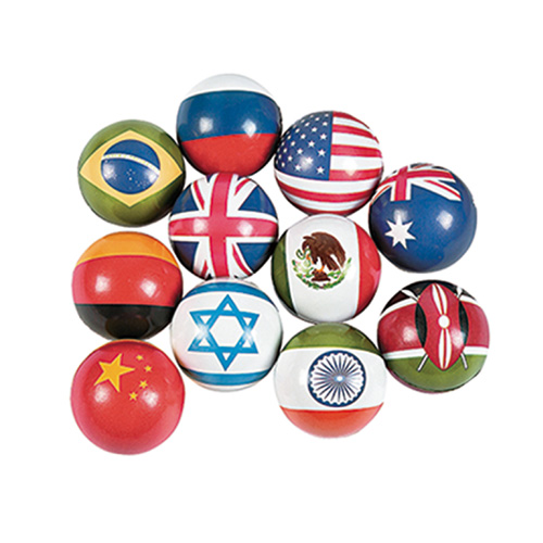 Flag bouncy ball